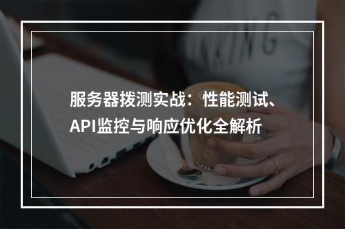 服务器拨测实战：性能测试、API监控与响应优化全解析