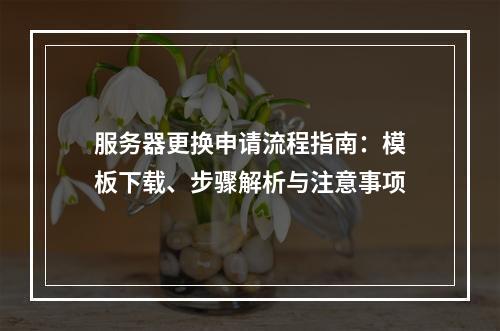 服务器更换申请流程指南：模板下载、步骤解析与注意事项