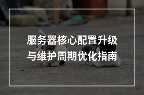 服务器核心配置升级与维护周期优化指南