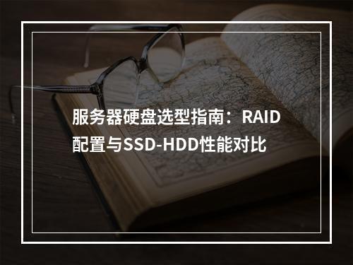 服务器硬盘选型指南：RAID配置与SSD-HDD性能对比
