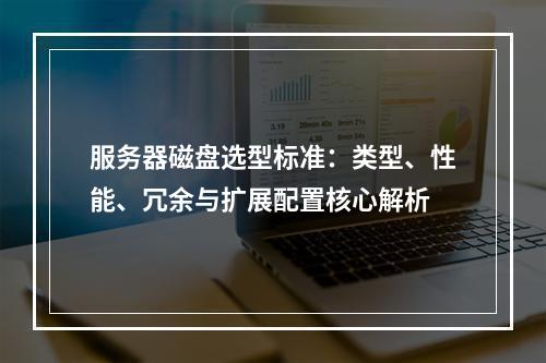 服务器磁盘选型标准：类型、性能、冗余与扩展配置核心解析