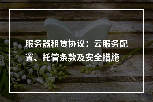 服务器租赁协议：云服务配置、托管条款及安全措施
