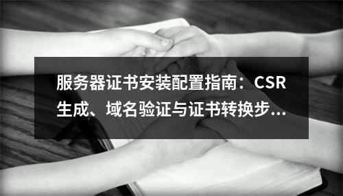 服务器证书安装配置指南：CSR生成、域名验证与证书转换步骤