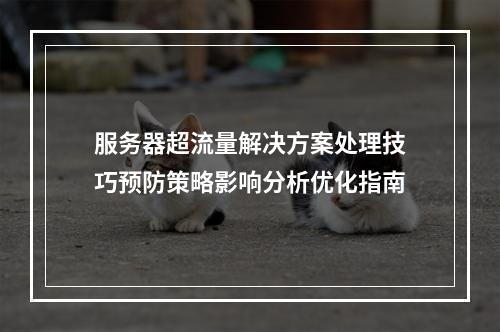 服务器超流量解决方案处理技巧预防策略影响分析优化指南