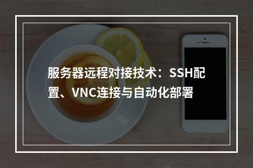 服务器远程对接技术：SSH配置、VNC连接与自动化部署