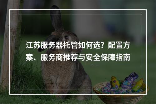 江苏服务器托管如何选？配置方案、服务商推荐与安全保障指南