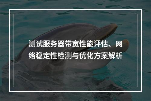 测试服务器带宽性能评估、网络稳定性检测与优化方案解析