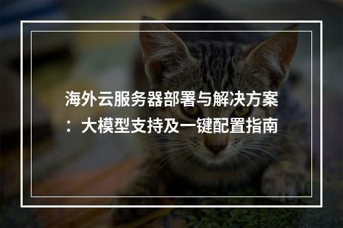 海外云服务器部署与解决方案：大模型支持及一键配置指南