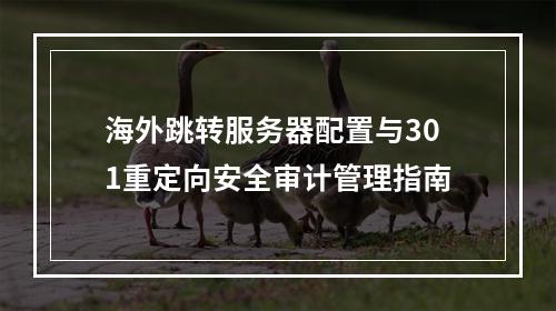 海外跳转服务器配置与301重定向安全审计管理指南