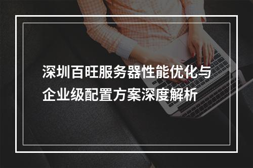 深圳百旺服务器性能优化与企业级配置方案深度解析