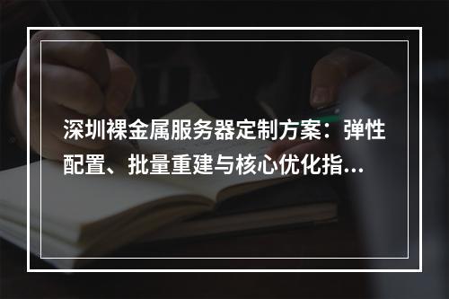 深圳裸金属服务器定制方案：弹性配置、批量重建与核心优化指南