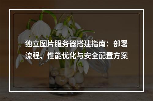 独立图片服务器搭建指南：部署流程、性能优化与安全配置方案