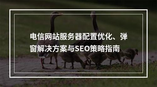 电信网站服务器配置优化、弹窗解决方案与SEO策略指南