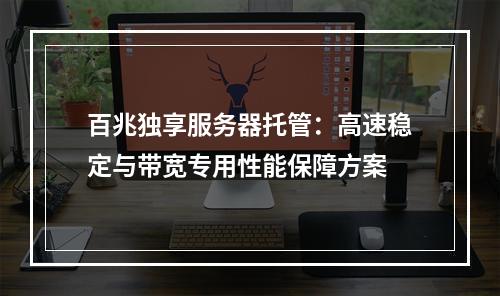 百兆独享服务器托管：高速稳定与带宽专用性能保障方案