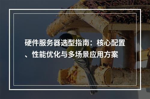 硬件服务器选型指南：核心配置、性能优化与多场景应用方案
