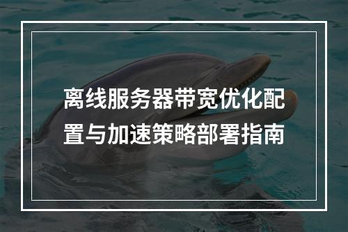 离线服务器带宽优化配置与加速策略部署指南