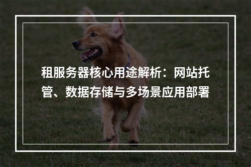 租服务器核心用途解析：网站托管、数据存储与多场景应用部署