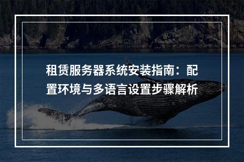 租赁服务器系统安装指南：配置环境与多语言设置步骤解析