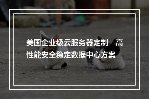 美国企业级云服务器定制｜高性能安全稳定数据中心方案