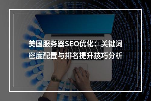 美国服务器SEO优化：关键词密度配置与排名提升技巧分析