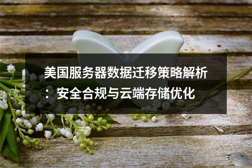 美国服务器数据迁移策略解析：安全合规与云端存储优化