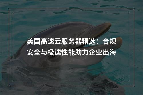 美国高速云服务器精选：合规安全与极速性能助力企业出海