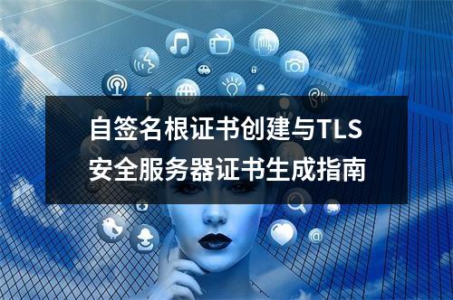 自签名根证书创建与TLS安全服务器证书生成指南