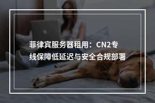 菲律宾服务器租用：CN2专线保障低延迟与安全合规部署