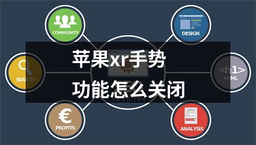 苹果xr手势功能怎么关闭