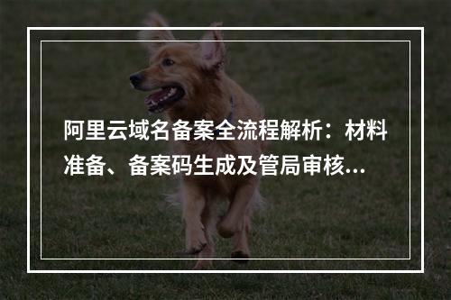 阿里云域名备案全流程解析：材料准备、备案码生成及管局审核指南