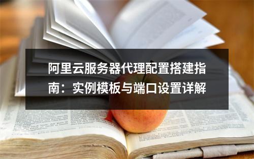 阿里云服务器代理配置搭建指南：实例模板与端口设置详解