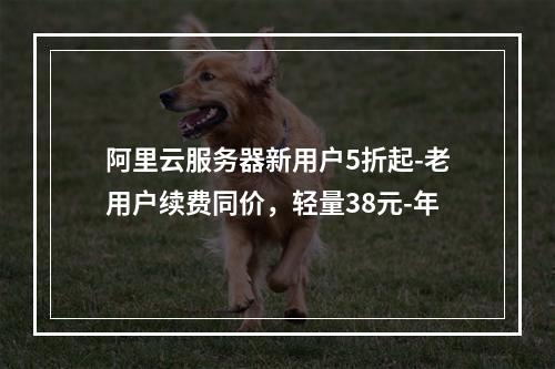 阿里云服务器新用户5折起-老用户续费同价，轻量38元-年