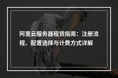 阿里云服务器租赁指南：注册流程、配置选择与计费方式详解