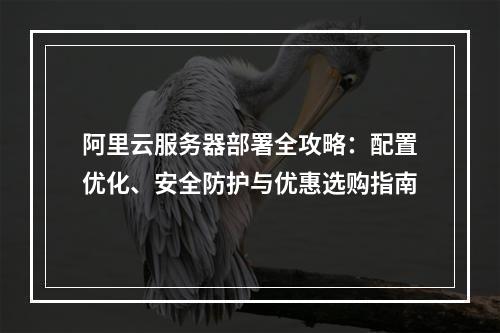 阿里云服务器部署全攻略：配置优化、安全防护与优惠选购指南