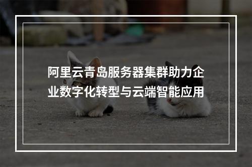 阿里云青岛服务器集群助力企业数字化转型与云端智能应用