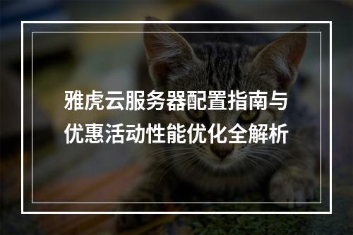 雅虎云服务器配置指南与优惠活动性能优化全解析