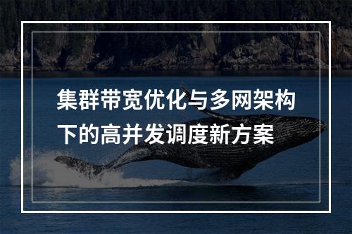 集群带宽优化与多网架构下的高并发调度新方案