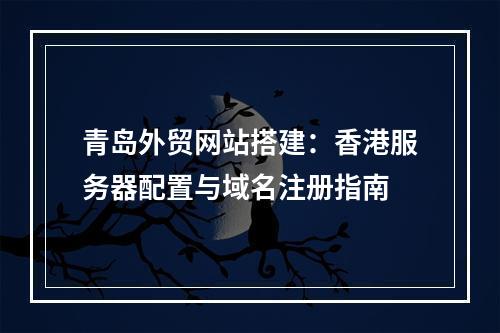 青岛外贸网站搭建：香港服务器配置与域名注册指南