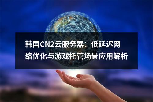 韩国CN2云服务器：低延迟网络优化与游戏托管场景应用解析