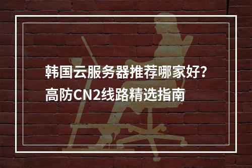 韩国云服务器推荐哪家好？高防CN2线路精选指南