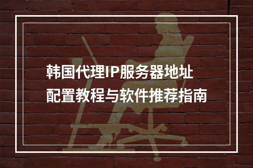 韩国代理IP服务器地址配置教程与软件推荐指南