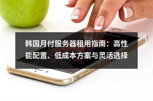 韩国月付服务器租用指南：高性能配置、低成本方案与灵活选择