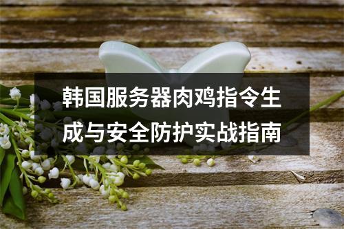 韩国服务器肉鸡指令生成与安全防护实战指南