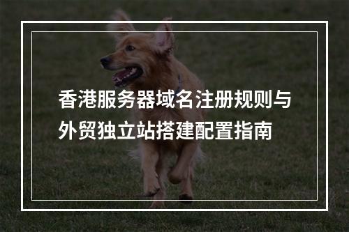 香港服务器域名注册规则与外贸独立站搭建配置指南