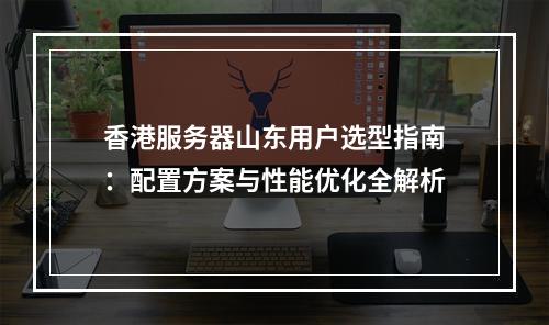 香港服务器山东用户选型指南：配置方案与性能优化全解析