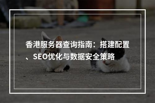 香港服务器查询指南：搭建配置、SEO优化与数据安全策略