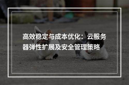 高效稳定与成本优化：云服务器弹性扩展及安全管理策略