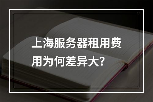 上海服务器租用费用为何差异大？