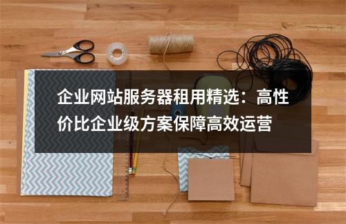 企业网站服务器租用精选：高性价比企业级方案保障高效运营