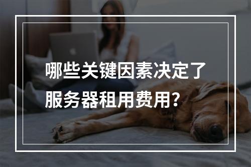 哪些关键因素决定了服务器租用费用？